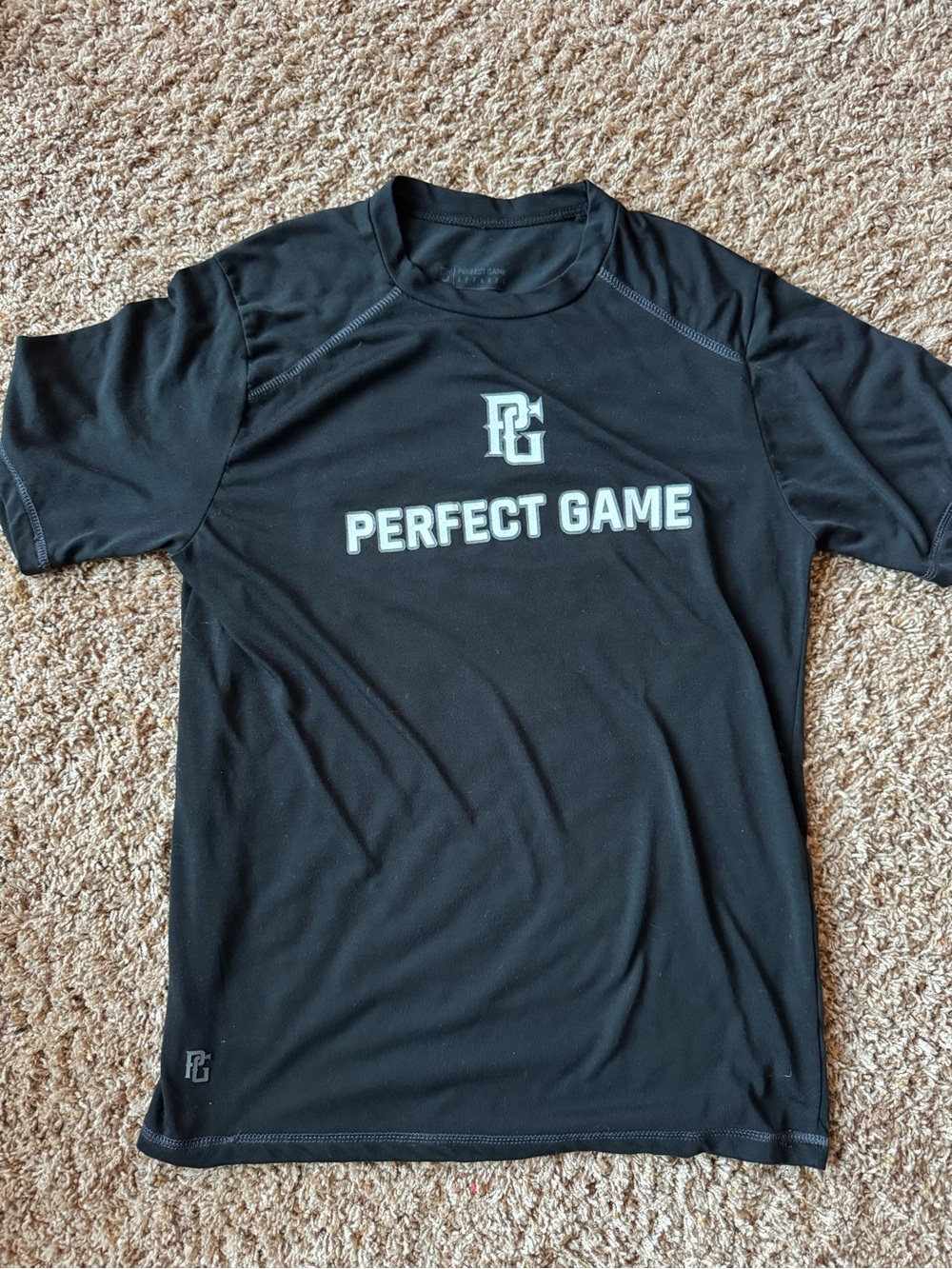 Perfect Game Black Logo Athletic Tee